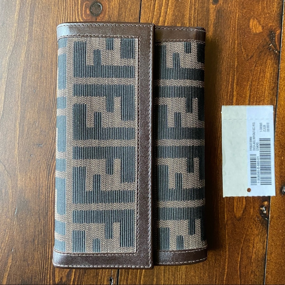 Like New Fendi “Donna” Zucca Jaquard Wallet